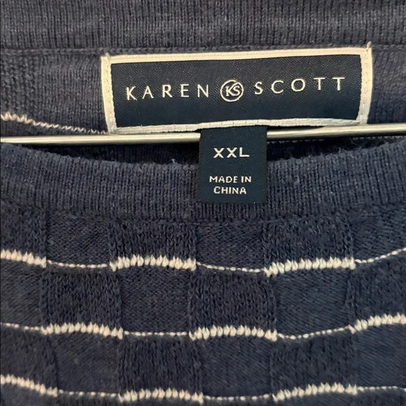 Karen Scott Long Sleeve Crew Neck Sweater XXL Blue - Picture 4 of 5